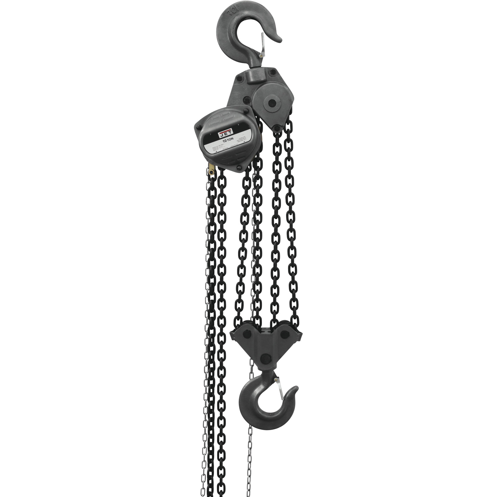 JET S90 Series Manual Chain Hoist, 10-Ton Capacity, 20ft. Lift, Model# S90-1000-20